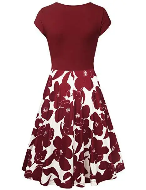 Летнее платье женское элегантное с коротким рукавом платья перекрестными