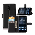 Чехол-книжка для Nokia 6, кожаный, с подставкой, 5,5 дюйма