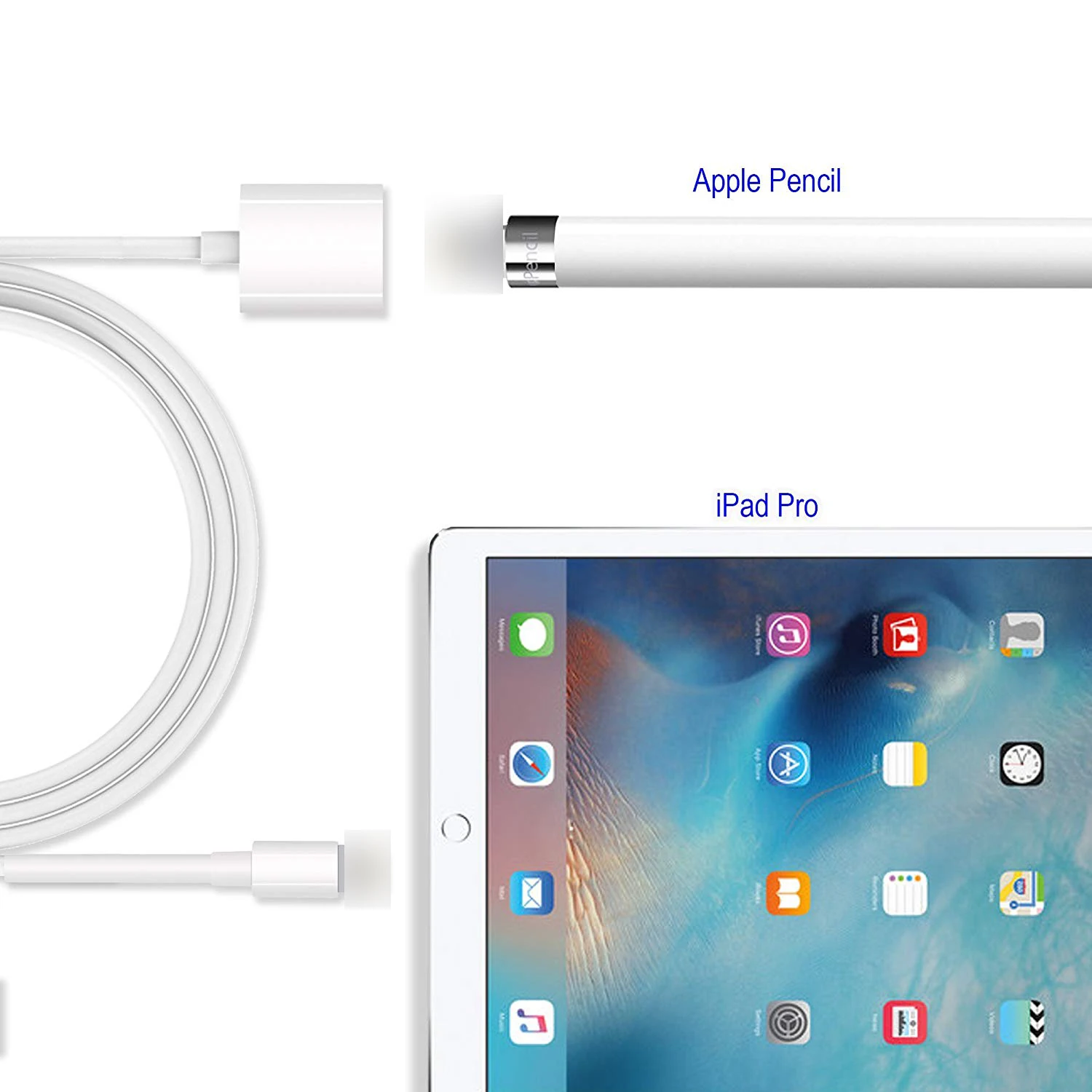 Гибкий разъем для iPad Pro Apple Pencil зарядный адаптер (3 9 дюйма) |