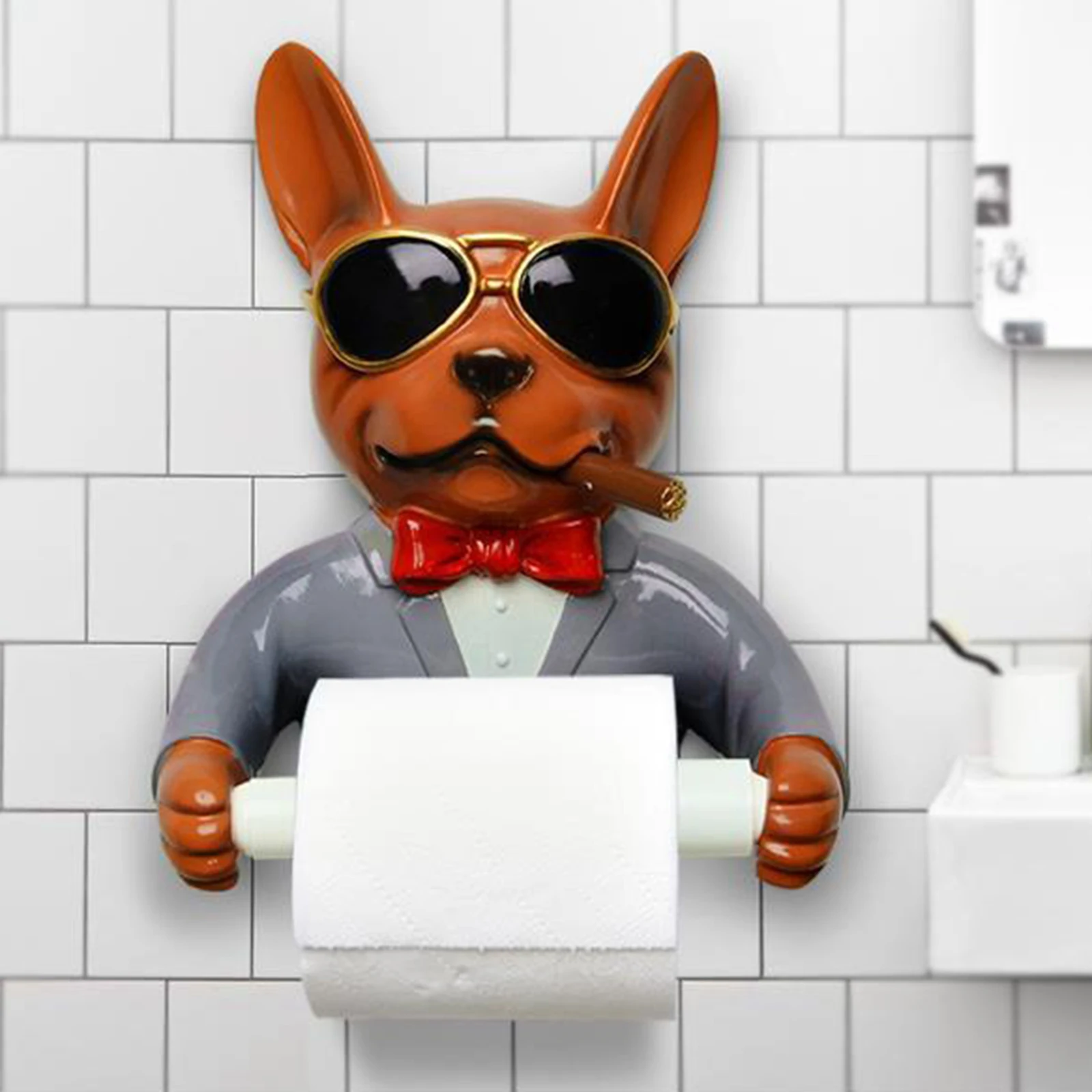 Поднос для держателя туалетной бумаги статуэтка собаки подставка рулона из