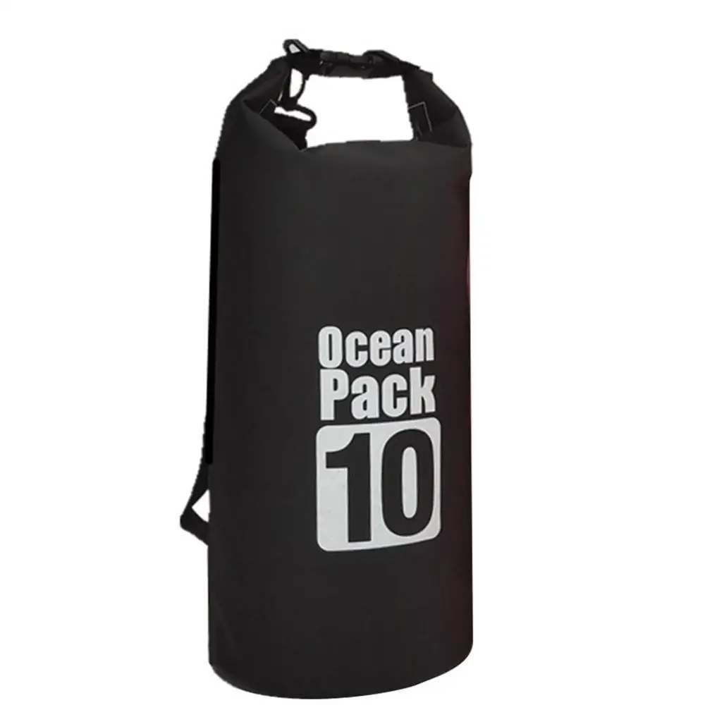 black 10L Многофункциональный Водонепроницаемый сухой мешок водостойкий плавательный мешок для хранения пакет мешок рафтинг Каякинг Кемпинг плавающий парусный спорт - Цвет: black 10L