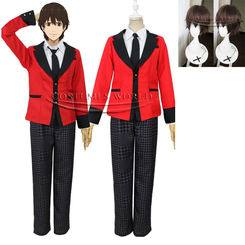 Kakegurui компульсивное Картежник Косплэй костюм Ryouta Suzui парики 2020New аниме японскую
