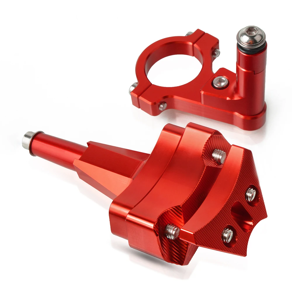 red Ninja 400 18-19 CNC Алюминиевые Регулируемые мотоциклы рулевая стабилизация демпфер Кронштейн монтажный комплект для Kawasaki ninja 400 - Цвет: red