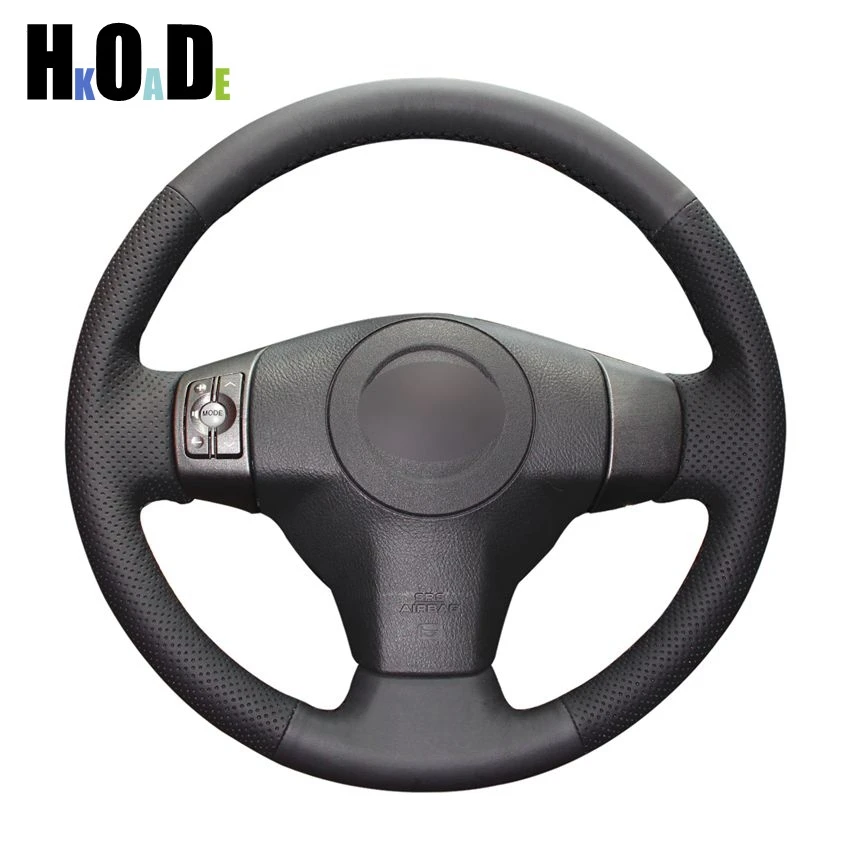

DIY Black Artificial Leather Hand-stitched Car Steering Wheel Cover for Toyota Yaris Vios RAV4 2006-2009 Scion XB 2008
