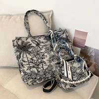 pearl design large capacity crossbody messenger 2021 new shoulder tote bags fashion printed shopping handbags bag purses