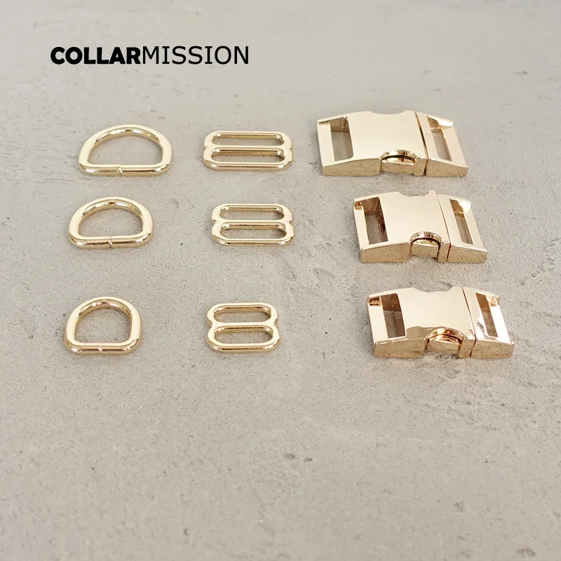 (Металлическая пряжка + Регулируемая D кольцо/набор) 15 мм DIY кошка собака