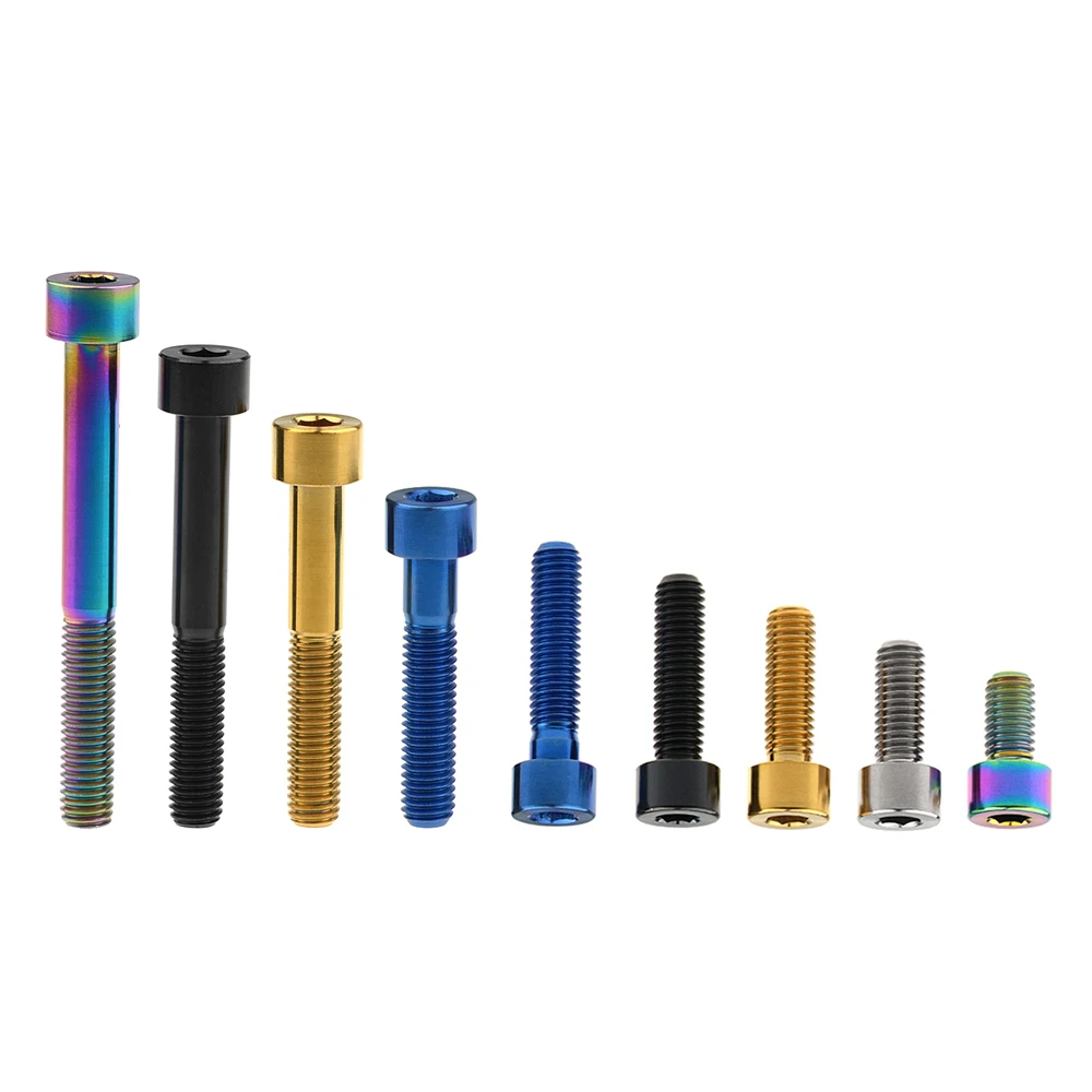 Титановый болт Ti DIN912 M8X15 20 25 30 35 40 45 50 60 70 мм шестигранный ключ головка винт для
