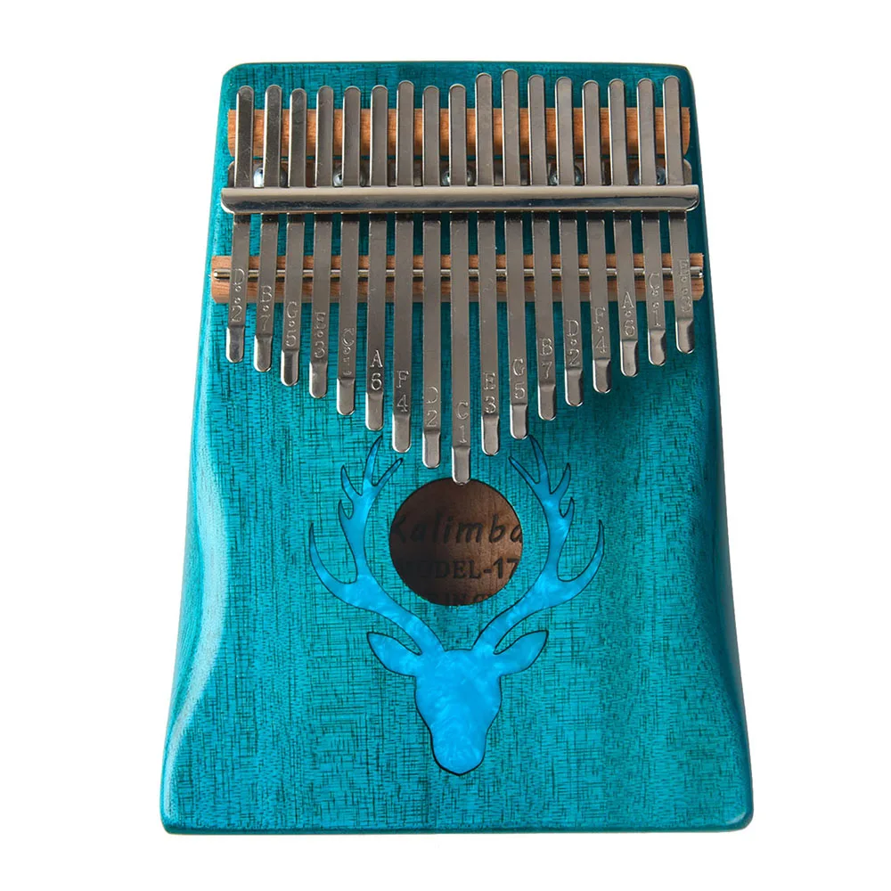 17 клавиш Kalimba Лось Большой палец пианино с молотком портативный музыкальный