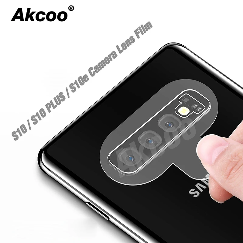 

2 Pieces Akcoo S10 Plus camera glass film 9H Hardess for Samsung Note 10 Pro camera lens protector for S7 8 9 Plus note 8 9 film