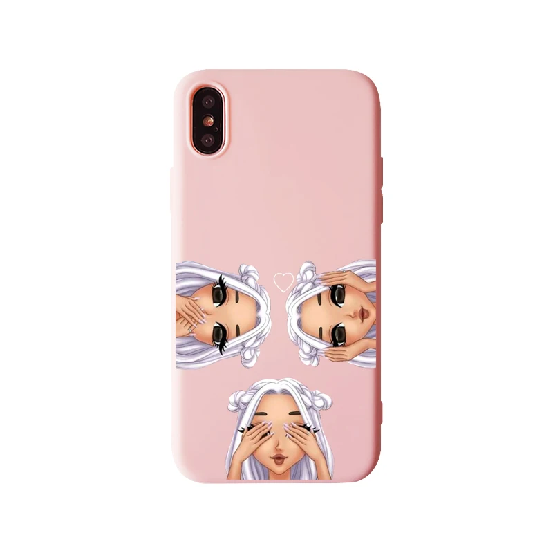 Ariana Grande God-женский розовый чехол для телефона iPhone XR XS Max 8 7 6s 6 Plus God-женский черный мягкий силиконовый розовый чехол - Цвет: TPU
