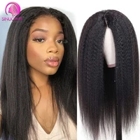 brazilian kinky straight 13x1 t part lace front human hair wigs 180 density lace part human hair wig 28inch long wig preplucked
