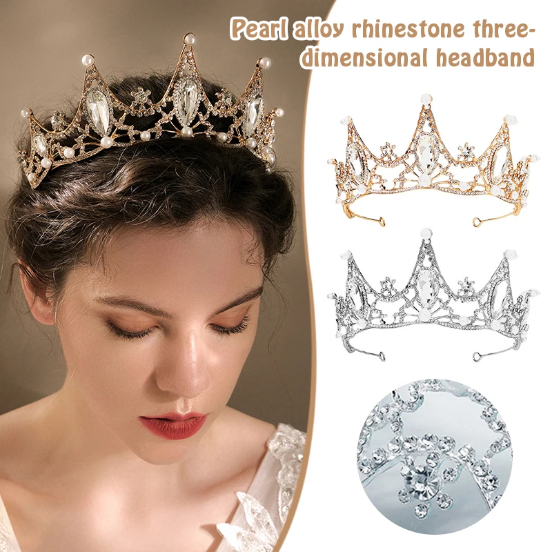

Украшение в виде короны, свадебные аксессуары, простое украшение для невесты из сплава с алмазами, украшение для платья, ювелирные изделия ...