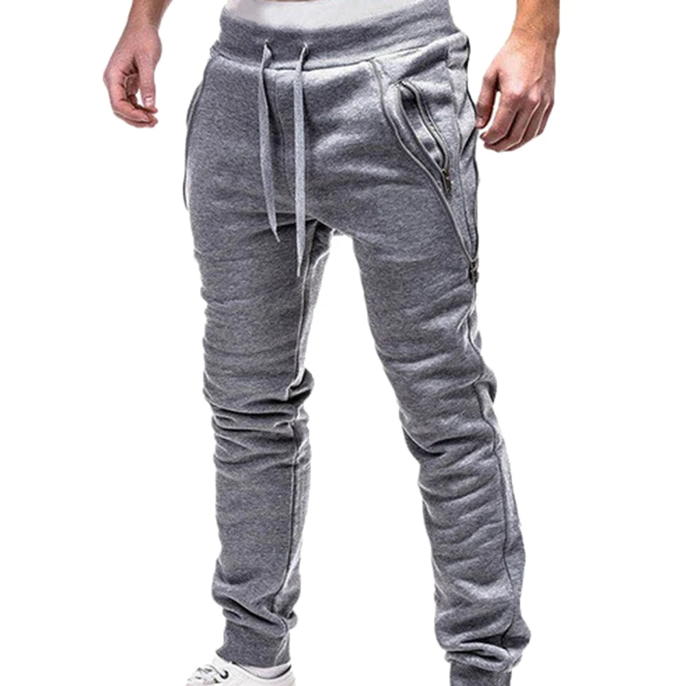 Брюки мужские однотонные джоггеры султанки с несколькими карманами спортивные