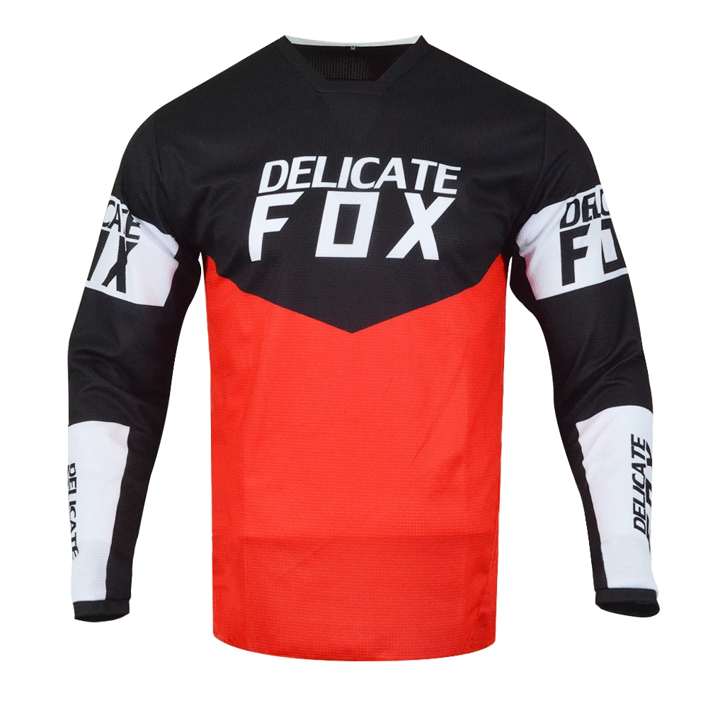 

Delicate Fox 180 Revn Jersey Motocross Motorbike Riding Long Sleeve MX Dirt Bike Offroad Summer T-shirt
