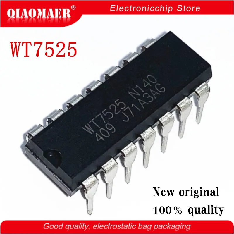 Интегральная схема 10 шт./лот WT7525 N140 WT7525N140 DIP-14 | Электронные компоненты и