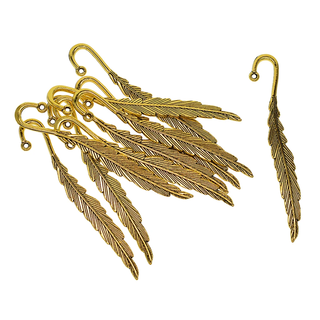 10 шт. Классическая изысканная металлическая подвеска с перьями Бисероплетение