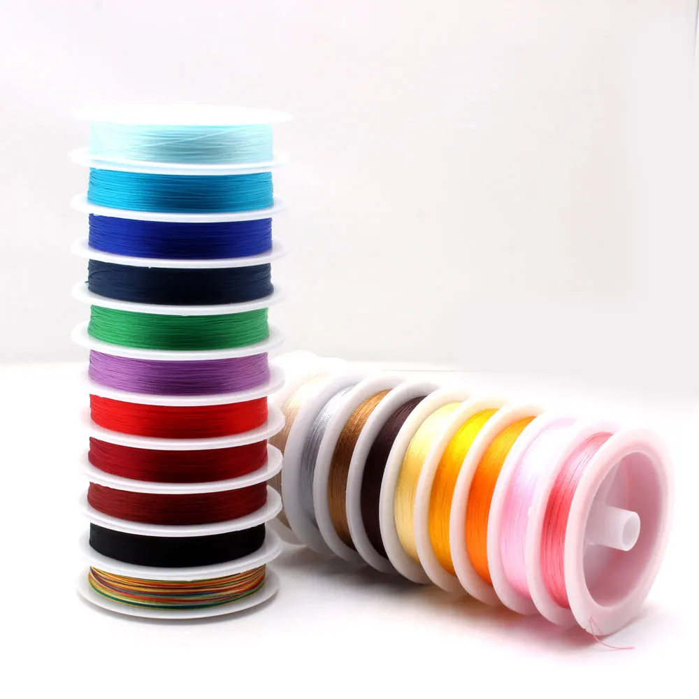 1roll/lot 0.3/0.5/0.7/1.0MM Mixed multicolor options Nylon Thread line/wire/rope choker earrings Bracelet necklace jewelry makin