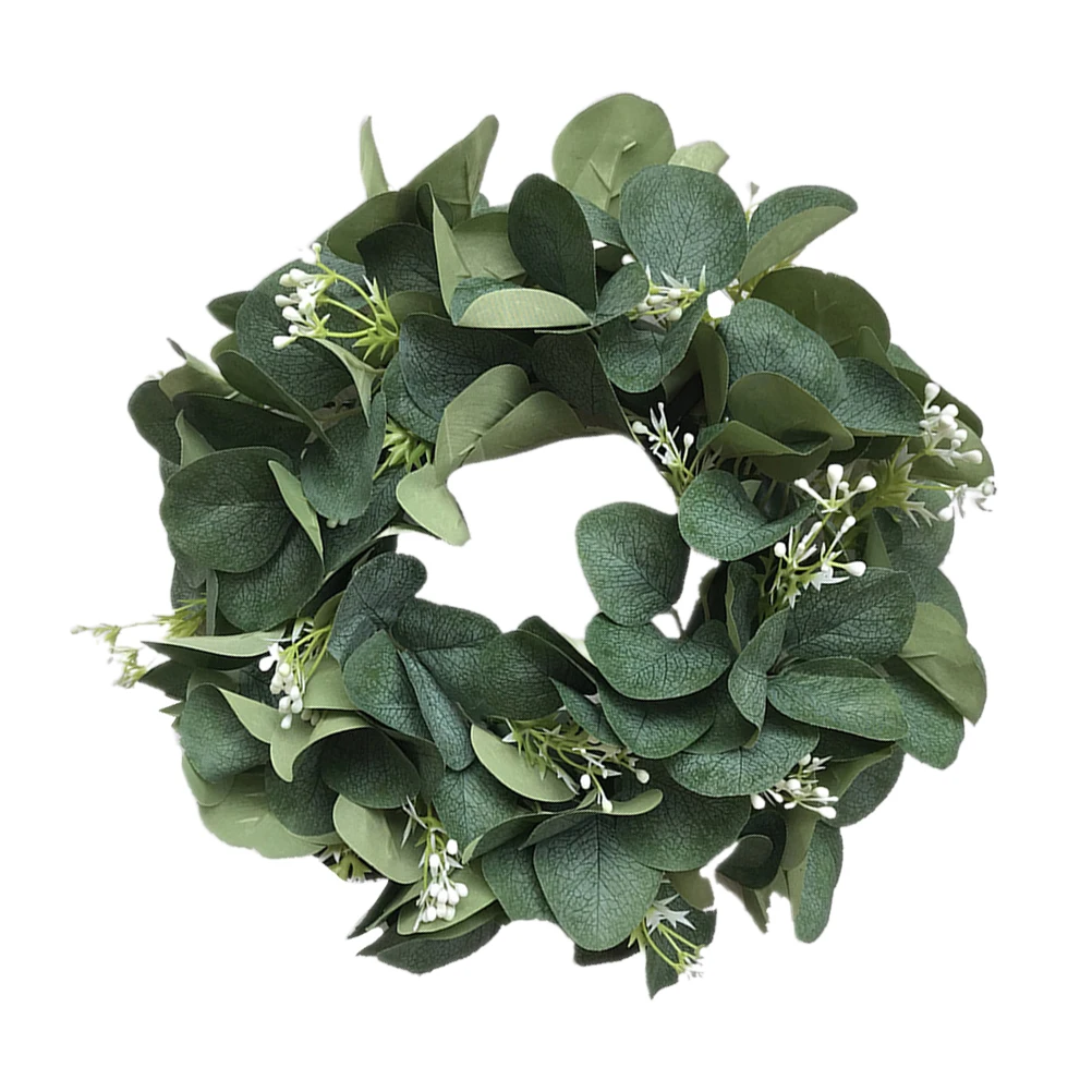 1 шт. эвкалиптовая симуляция венка в виде листьев зеленого листа Искусственные