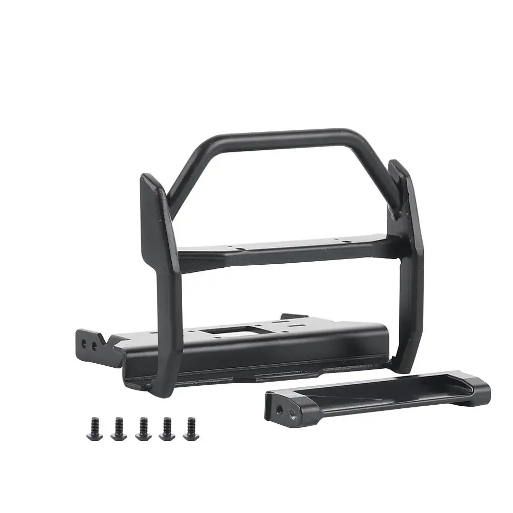 RCtown металлический передний бампер для крепления лебедки с решеткой черный 1/10 RC