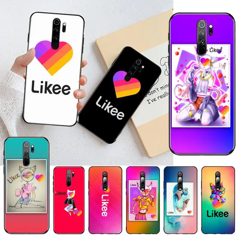 

Likee Funny cat love heart Soft black Phone Case for Redmi Note 8 8A 8T 7 6 6A 5 5A 4 4X 4A Go Pro