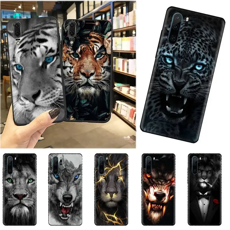 

lion tiger animal cat dog Phone Case For Huawei P9 P10 P20 P30 Pro Lite smart Mate 10 Lite 20 Y5 Y6 Y7 2018 2019