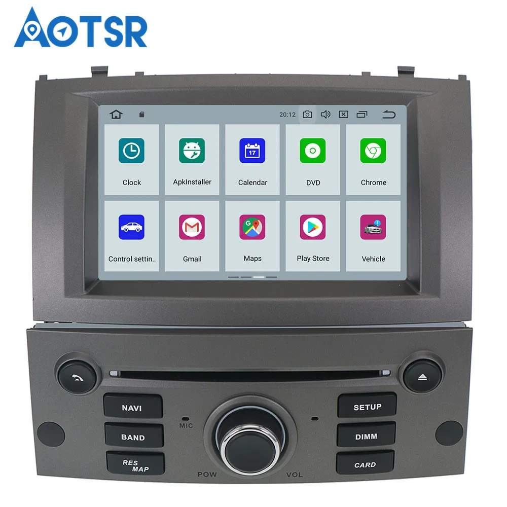 Android 9,0 автомобильный dvd-плеер gps навигация для peugeot 407 2004-2010 головное устройство мультимедийный плеер радио магнитола авто стерео