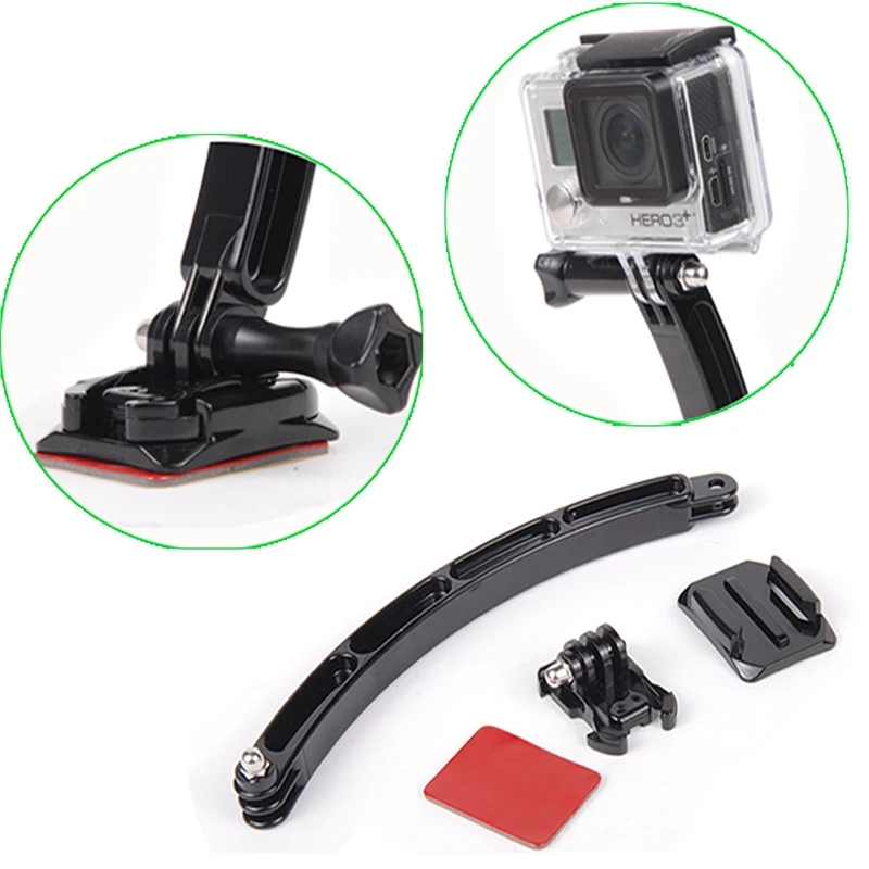 Мотоциклетная база для крепления на шлеме Кронштейн Набор для Gopro Hero 7 6 5 Xiaomi yi 4K DJI OSMO аксессуары для экшн-спортивной камеры