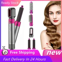 newest 5 in 1 hairdressing tools automatic air wrap curler household hair dryer hair straightener negative ion hot air comb