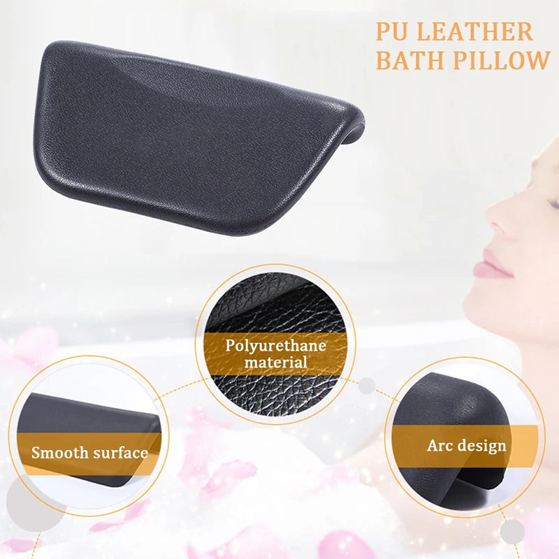 

SPA Bath Pillow With Non-Slip Suction Cups Neck Headrest Pillow Thickened For Home Hot Tub Cushion Bathroom Accersories