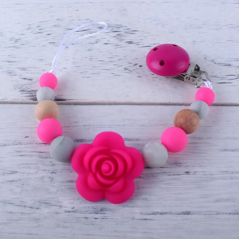 Безопасный силиконовый Прорезыватель для зубов зажимы соски цепь новорожденных
