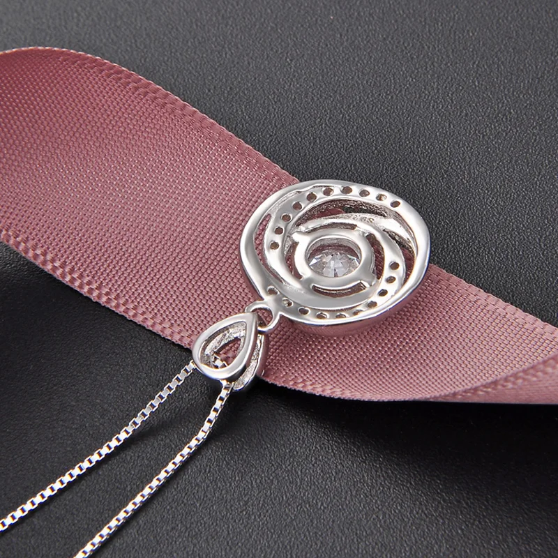 

Brilliance 6.0mm Wedding Pendant 925 Sterling Silver Necklace Jewelry Great Quality CHD00895