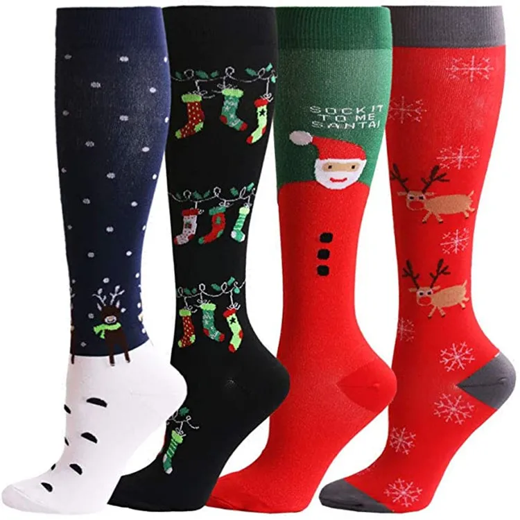 Christmas Compression Sock 3 or 6 PAIRS Compression Socks Nurse Medical Medias De Compresion Calcetines Compresivos