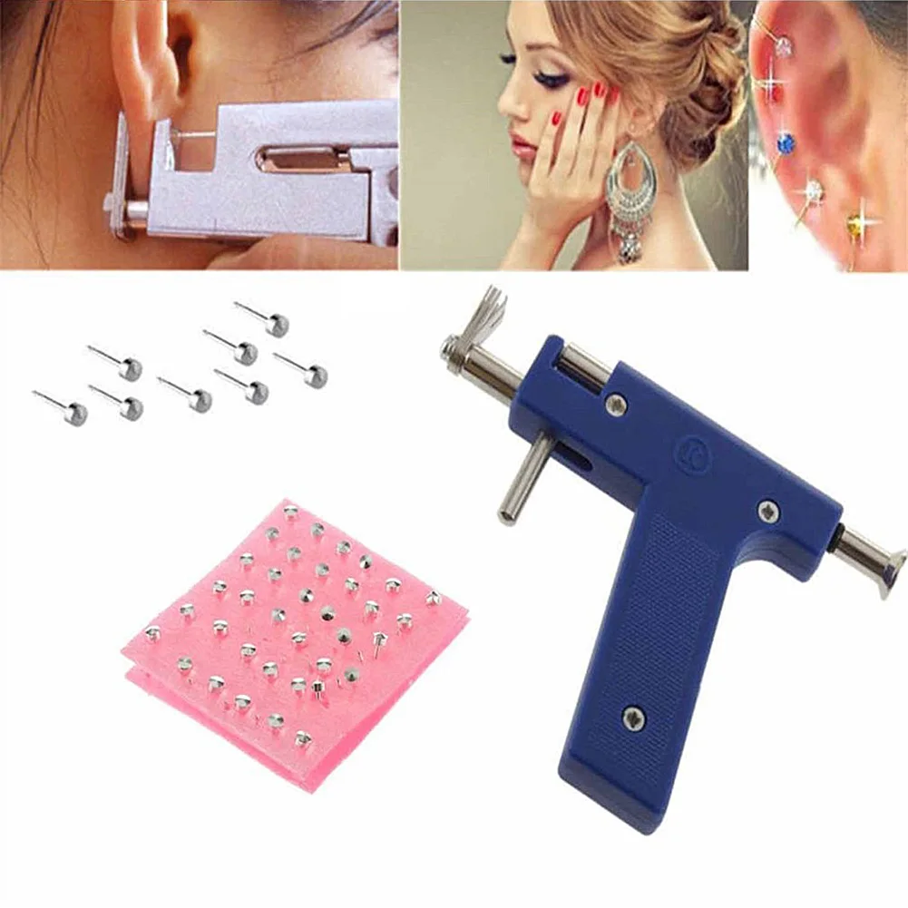 

Ear Navel Body Piercing Guns Tool Kit with 72Pcs Studs Set Jewelry Tools BUTT666