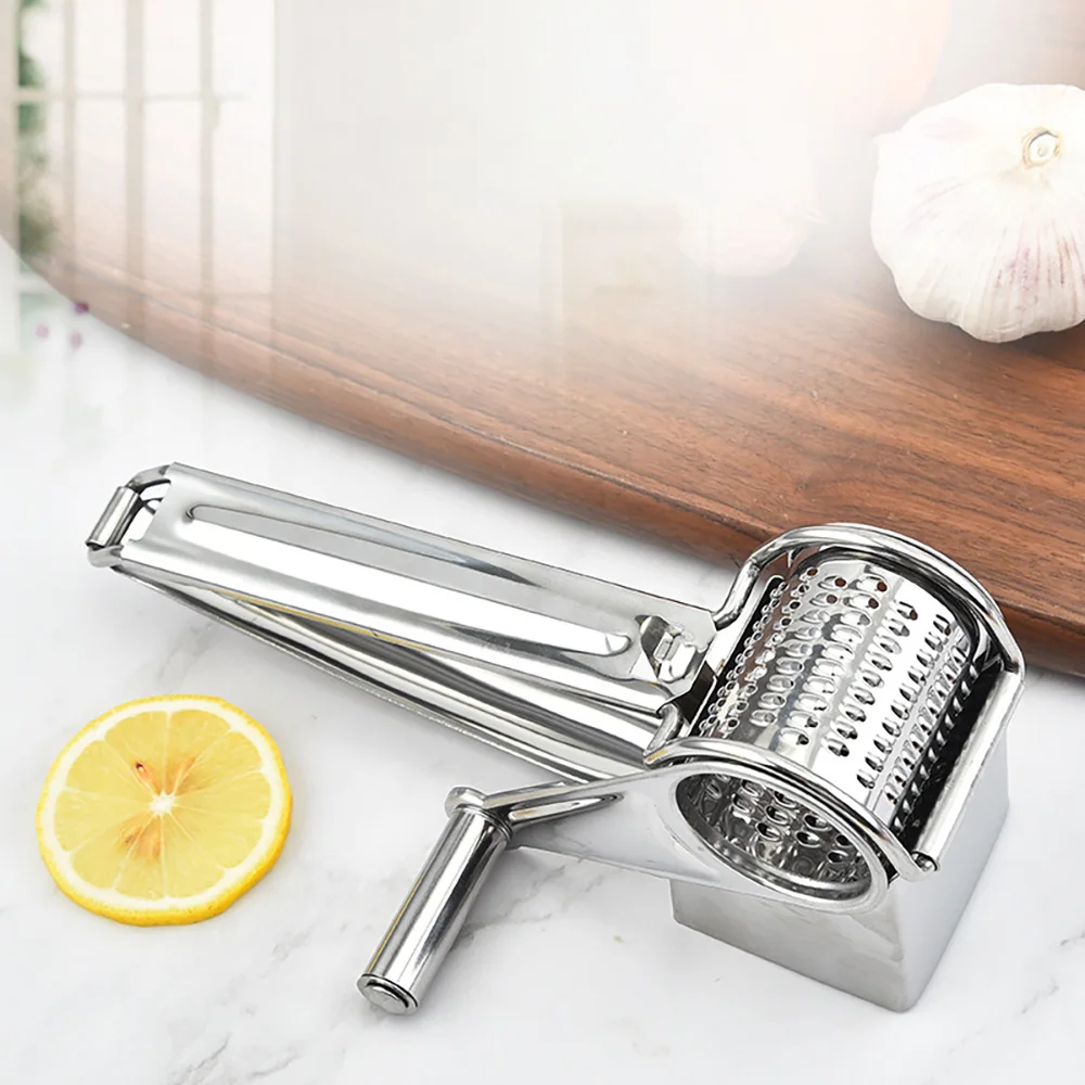 

4 Drums Blades Rotary Cheese Grater Stainless Steel Cheese Slicer Shredder Butter Cutter Kitchen Gadgets