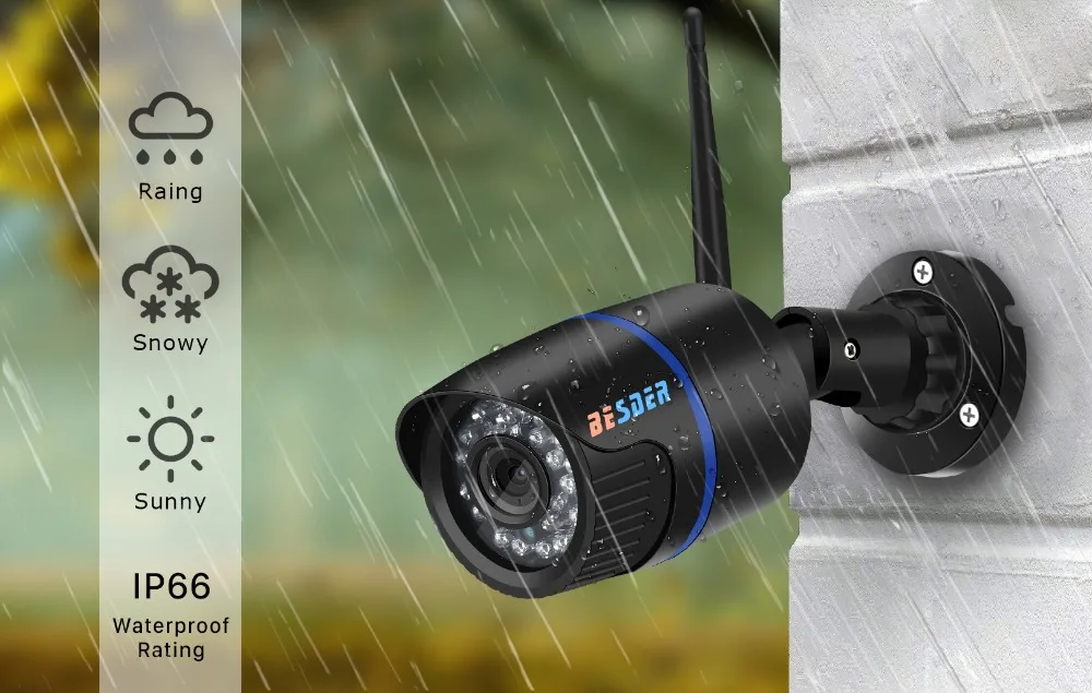 Besder Yoosee IP камера Wifi 1080P 960P 720P ONVIF Беспроводная Проводная P2P CCTV Bullet уличная камера с разъемом для карты MiscroSD Max 64G