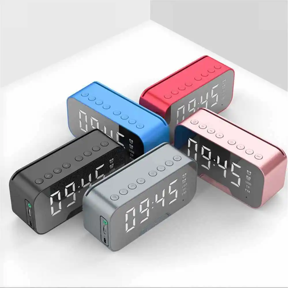 Беспроводной сабвуфер Bluetooth динамик Tf Play светодиодный Будильник цифровые