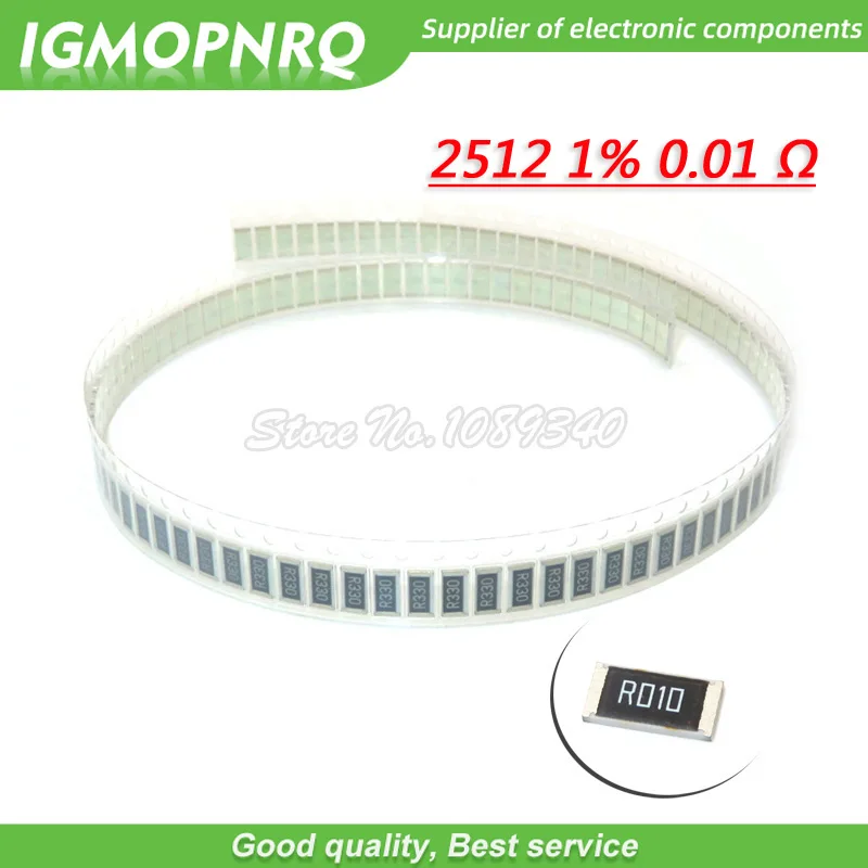 

Резистор 2512 SMD, 50 шт., 1%, 1 Вт, 0,01r, 0,01 Ом, 10mR, R010, IGMOPNRQ