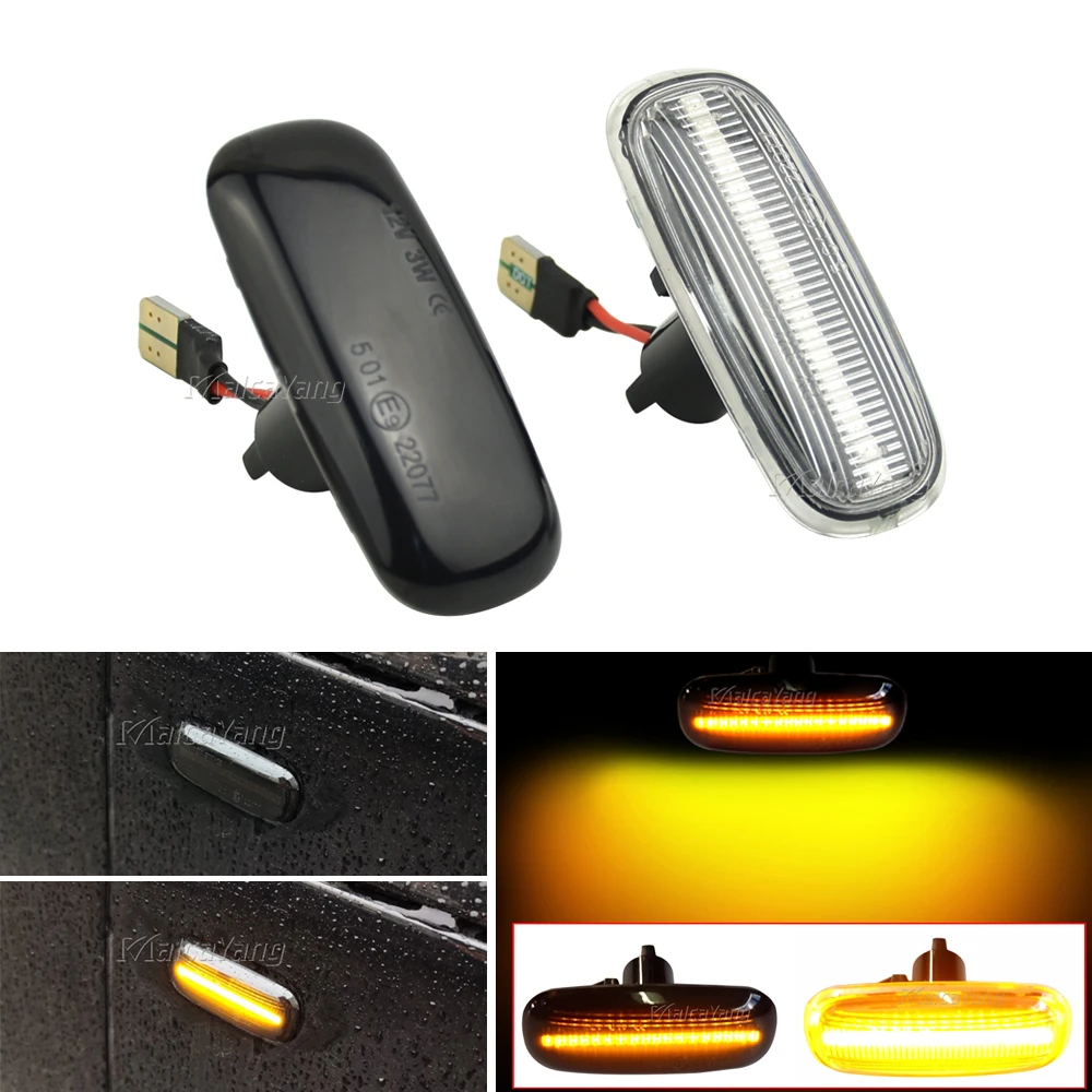 

For Audi A3 S3 8L 2000-2003 A8 D2 1999-2002 TT 8N 2000-2006 LED Dynamic Turn Signal Side Marker Light Repeater Lamp Indicator
