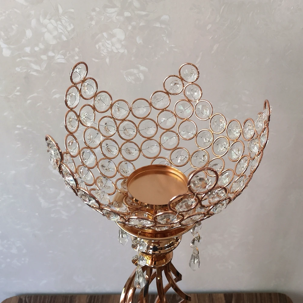 Хрустальный подсвечник металлический Свадебный канделябр/центральный элемент