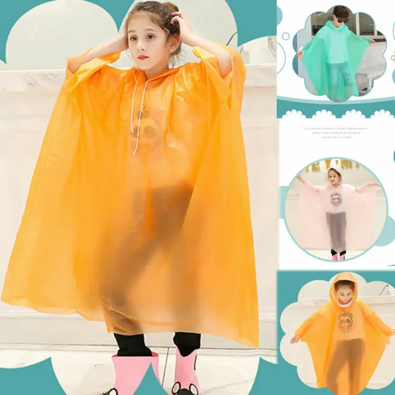 Водонепроницаемая куртка из полиэтилена с капюшоном дождевик пончо