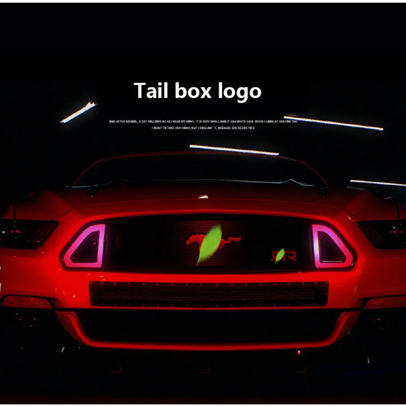 

Car front bumper racing grills tail box logo trunk surface decoration sticker For 15-20 Ford Mustang Modification Parts