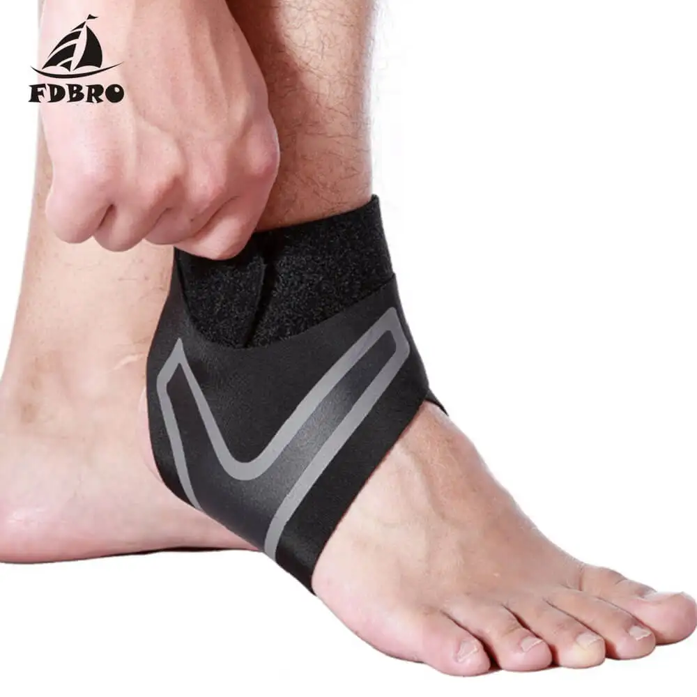 FDBRO 1 шт. эластичная поддержка лодыжки Регулируемая дышащая для спортивной защиты