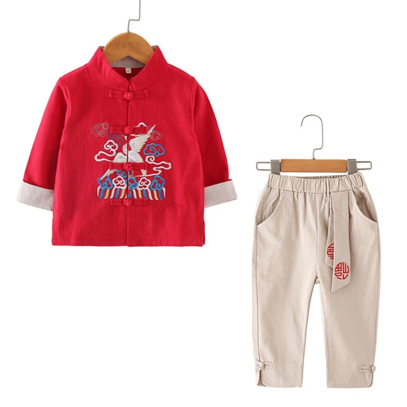 Хлопковая и льняная детская одежда Китайская национальная ветровка топы ханьфу