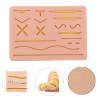 silicone skin pad suture training surgical wound for medical practice with net