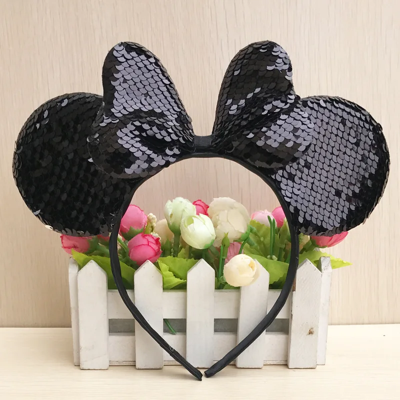 Аксессуары для волос Navidad Bling bling Shining Bowknot Minnie Ears детей мальчиков празднования дня