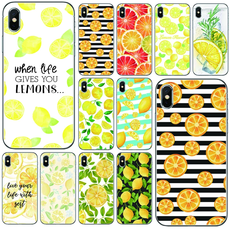 INS рисунок плодов лимона оранжевый Smart Cover чехол для телефона из мягкого силикона