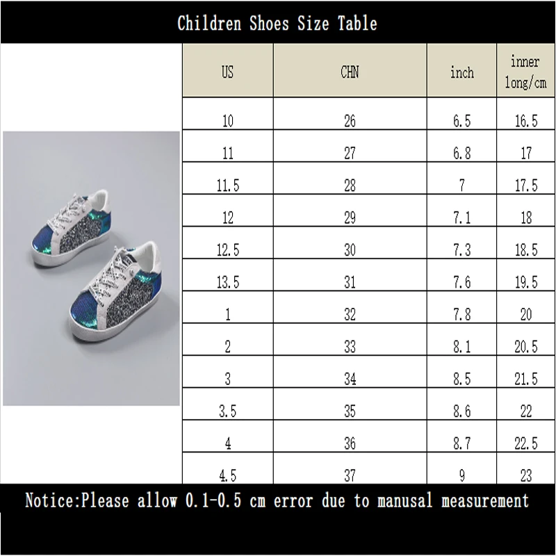 

Stars 2020 new children's single shoes breathable genuine leather sequined sneakers for boys and girls casual sneakers