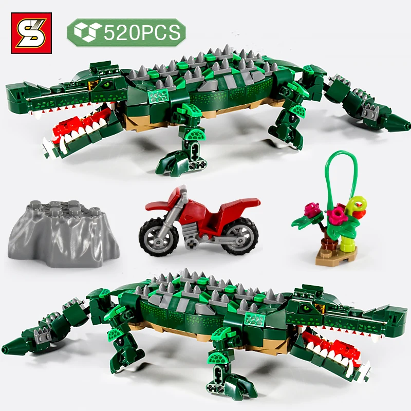 

Конструктор SY BLOCK из фильма «сделай сам», динозавр Юрского периода, парк животных, император, крокодил, детские игрушки, подарки на день рожд...