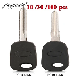 Jingyuqin 10 шт. транспондер автомобильный чехол для ключей для Ford Escape Kuga Maverick Focus Mondeo F150 Mustang чехол для ключей Fob с отверстием для чипов
