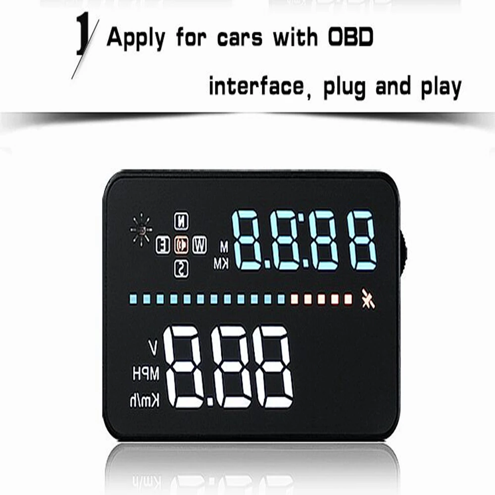 

OBD2 HUD Car Head Up Display A3 LED Windscreen Projector Scanner Speed Fuel Warning Alarm Data Diagnostic Tool OBD Accessories